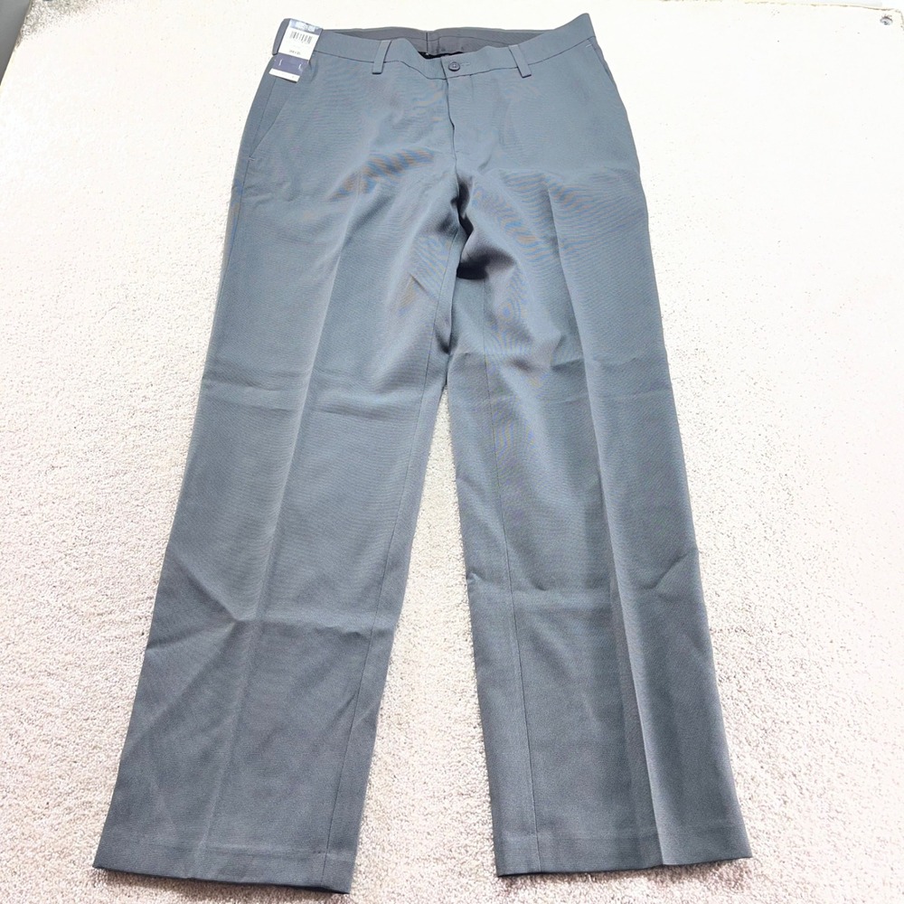 Kenneth Cole Reaction Dress Pants Mens 34x30 Flat‎ Front Straight Leg Trousers